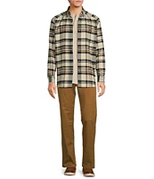 Roundtree & Yorke Long Sleeve Heavyweight Twill Plaid Shirt Jacket