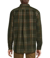 Roundtree & Yorke Long Sleeve Plaid Corduroy Sport Shirt