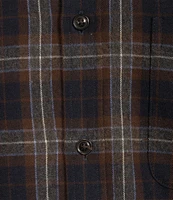 Roundtree & Yorke Long Sleeve Plaid Portuguese Flannel Sport Shirt