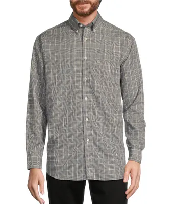 Gold Label Roundtree & Yorke Non-Iron Long Sleeve Plaid Sport Shirt