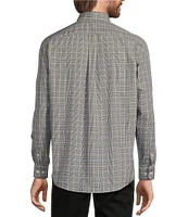 Gold Label Roundtree & Yorke Non-Iron Long Sleeve Plaid Sport Shirt