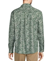 Roundtree & Yorke Long Sleeve Paisley Print Oxford Sport Shirt