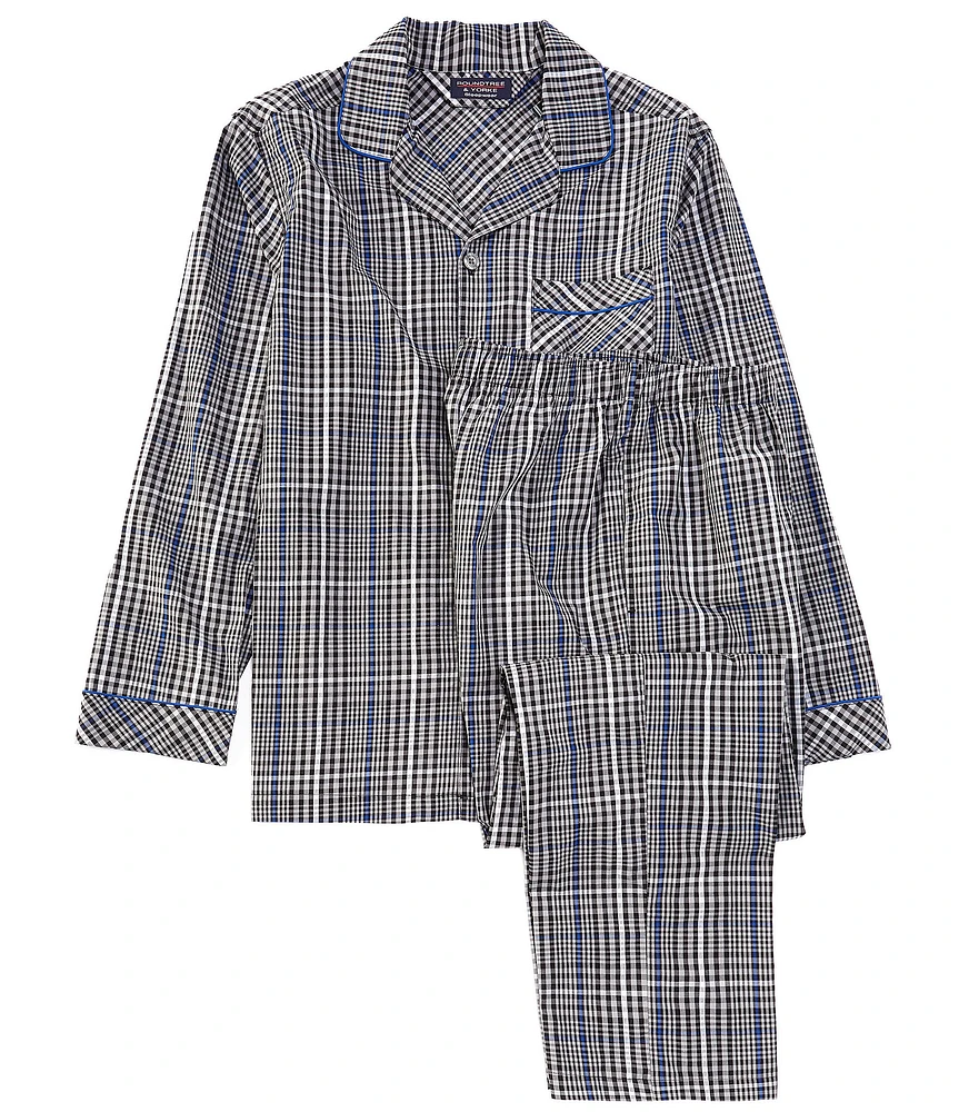 Roundtree & Yorke Long Sleeve Plaid Pajama Shirt & Matching Pajama Pants 2-Piece Set