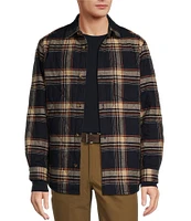 Roundtree & Yorke Long Sleeve Quilted Large Plaid Shirt Jacket
