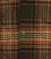Roundtree & Yorke Long Sleeve Quilted Large Plaid Shirt Jacket