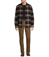 Roundtree & Yorke Long Sleeve Quilted Large Plaid Shirt Jacket