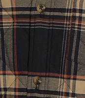 Roundtree & Yorke Long Sleeve Quilted Large Plaid Shirt Jacket