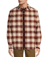 Roundtree & Yorke Long Sleeve Quilted Plaid Shirt Jacket