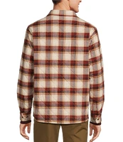 Roundtree & Yorke Long Sleeve Quilted Plaid Shirt Jacket