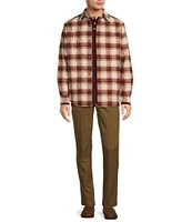 Roundtree & Yorke Long Sleeve Quilted Plaid Shirt Jacket