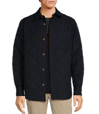 Roundtree & Yorke Long Sleeve Quilted Solid Shirt Jacket