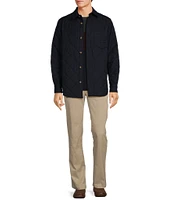 Roundtree & Yorke Long Sleeve Quilted Solid Shirt Jacket