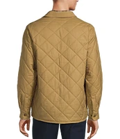 Roundtree & Yorke Long Sleeve Quilted Solid Shirt Jacket