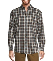 Roundtree & Yorke Long Sleeve Small Plaid Portuguese Flannel Sport Shirt