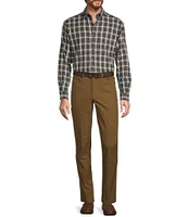 Roundtree & Yorke Long Sleeve Small Plaid Portuguese Flannel Sport Shirt