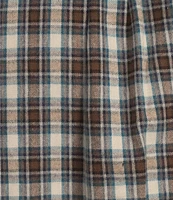 Roundtree & Yorke Long Sleeve Small Plaid Portuguese Flannel Sport Shirt