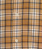 Roundtree & Yorke Long-Sleeve Soft Touch Poplin Medium Plaid Sport Shirt