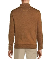 Roundtree & Yorke Long Sleeve Solid Button Mock Sweater