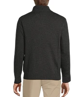 Roundtree & Yorke Long Sleeve Solid Button Mock Sweater