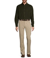 Roundtree & Yorke Long Sleeve Solid Classic Corduroy Sport Shirt