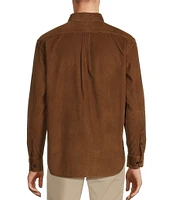 Roundtree & Yorke Long Sleeve Solid Classic Corduroy Sport Shirt