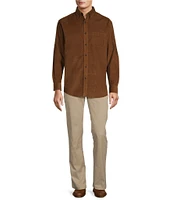 Roundtree & Yorke Long Sleeve Solid Classic Corduroy Sport Shirt