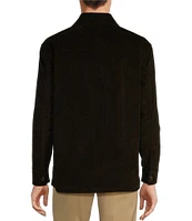 Roundtree & Yorke Long Sleeve Solid Corduroy Shirt Jacket