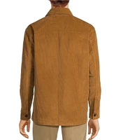 Roundtree & Yorke Long Sleeve Solid Corduroy Shirt Jacket