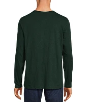 Roundtree & Yorke Long Sleeve Solid Henley Pullover