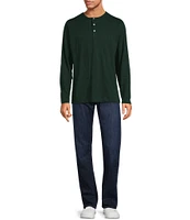 Roundtree & Yorke Long Sleeve Solid Henley Pullover