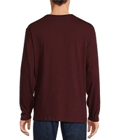 Roundtree & Yorke Long Sleeve Solid Henley Pullover