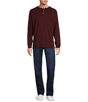 Roundtree & Yorke Long Sleeve Solid Henley Pullover