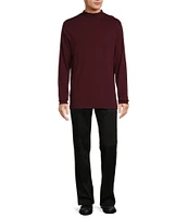 Roundtree & Yorke Long Sleeve Solid Mock Neck Pullover