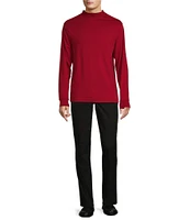 Roundtree & Yorke Long Sleeve Solid Mock Neck Pullover