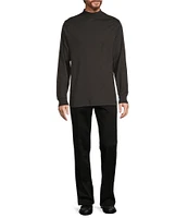 Roundtree & Yorke Long Sleeve Solid Mock Neck Pullover