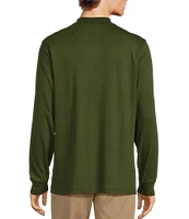 Roundtree & Yorke Long Sleeve Solid Mock Neck Pullover