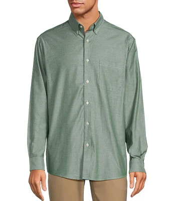 Roundtree & Yorke Long Sleeve Solid Oxford Sport Shirt