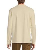 Roundtree & Yorke Long Sleeve Solid Polynosic Henley Shirt