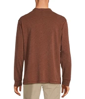 Roundtree & Yorke Long Sleeve Solid Polynosic Henley Shirt