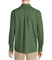 Roundtree & Yorke Long Sleeve Solid Poplin Sport Shirt