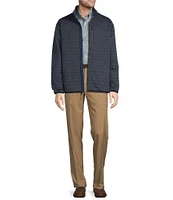 Roundtree & Yorke Long Sleeve Solid Quilted Full Zip Jacket