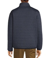 Roundtree & Yorke Long Sleeve Solid Quilted Snap Mockneck Pullover