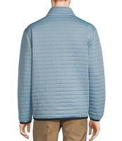 Roundtree & Yorke Long Sleeve Solid Quilted Snap Mockneck Pullover