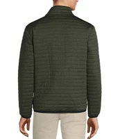 Roundtree & Yorke Long Sleeve Solid Quilted Snap Mockneck Pullover