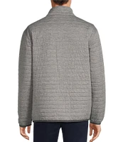 Roundtree & Yorke Long Sleeve Solid Quilted Snap Mockneck Pullover