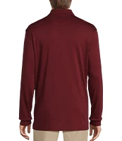 Roundtree & Yorke Long Sleeve Solid Supima Polo Shirt