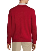 Roundtree & Yorke Long Sleeve Solid V-Neck Pullover Sweater