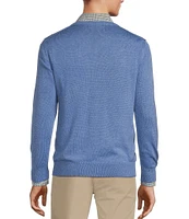 Roundtree & Yorke Long Sleeve Solid V-Neck Pullover Sweater