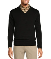 Roundtree & Yorke Long Sleeve Solid V-Neck Pullover Sweater