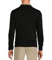 Roundtree & Yorke Long Sleeve Solid V-Neck Pullover Sweater